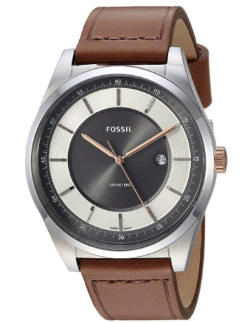 Watch strap Fossil FS5421 Leather Brown 22mm